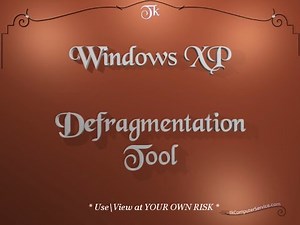 Windows XP : Defragmentation Tool - defrag.exe