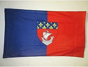 AZ FLAG Department of Paris Flag 3' x 5' for a pole - Paris flags 90 x 150 cm - Banner 3x5 ft with hole