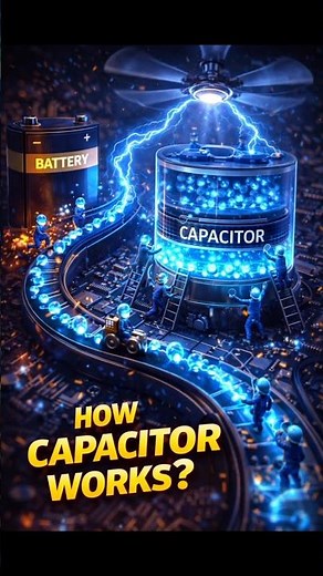 “How Capacitors Really Work? | Simple Explanation with Tiny Workers Animation ⚡ | Physics Explained”
