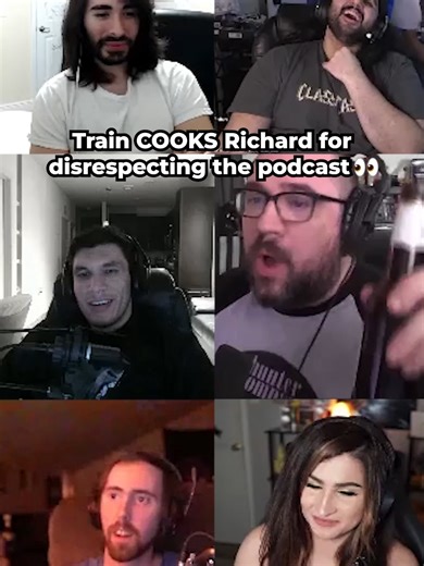 Train COOKS Richard for disrespecting the podcast #fyp #viral #trendingvideo #trainwreckstv