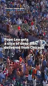 Pope Leo XIV started his day Wednesday with an unexpected taste of the Windy City, thanks to a surprise delivery of Chicago-style deep dish pizza.⁠ ⁠ “Pope Leo XIV got a slice of Chicago-style deep dish pizza from @AureliosPizza all the way from Chicago ahead of his General Audience this morning,”according to a post on social media, accompanied by a video.⁠ ⁠ #popeleo #deepdish #chicagopizza #aureliospizza | NBC Chicago