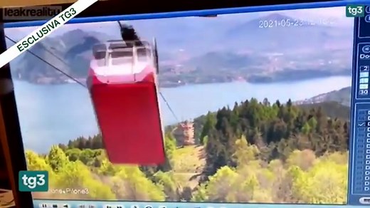 イタリアでロープウェイのゴンドラが落下し14人が死亡…事故の瞬間映像