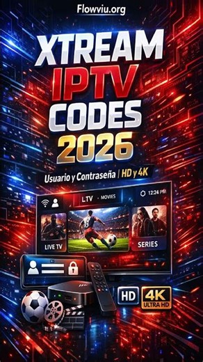 Xtream IPTV Codes 2026 | Usuario y Contraseña para TV en Vivo HD/4K