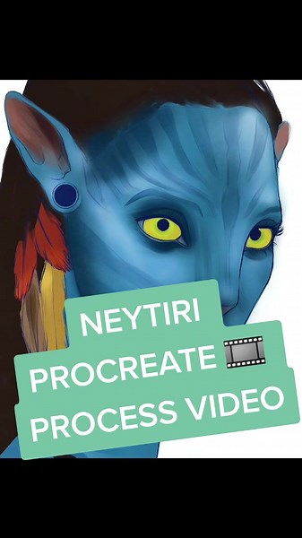 Neytiri Process Art Creation on Procreate