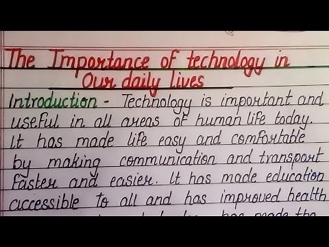 Essay on Importance of Technology in our daily lives | English essay writing | essay writing