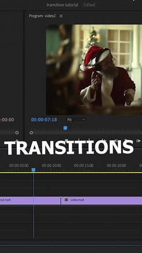 How to add video transitions in adobe premiere pro?