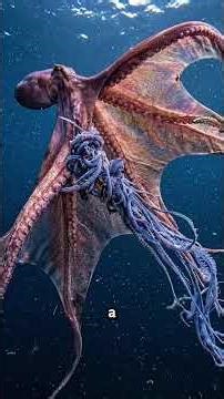 The blanket octopus is one of the ocean's strangest creatures. The female unfurls a shimmering
