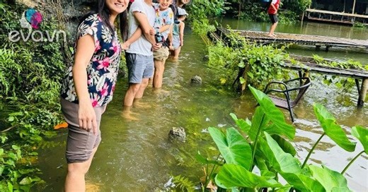 Khách Tây trải nghiệm cà phê ‘bì bõm’, vịt bơi tung tăng dưới chân ở Ninh Bình