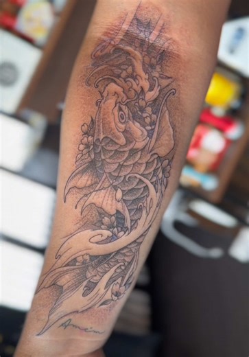 Carp Tattoo Art by BLACK INK Japan