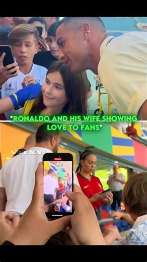 Ronaldo and Georgina showing love to fans🥰😍