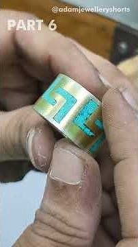 Making Turquoise Inlay Ring 💍Step by Step | Part - 06 #turquoise #turquoiserings