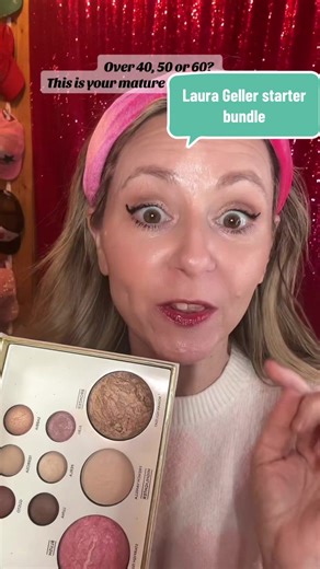 If you are over 40, 50 or 60, this is the best selling bundle to get started with Laura Geller mature skin baked makeup! Comment Tutorial for a full application lesson! Grab your starter bundle now! @Laura Geller Beauty #lauragellerbeauty #matureskinmakeup #makeupover40 #makeuppalette #lauragellerambassador