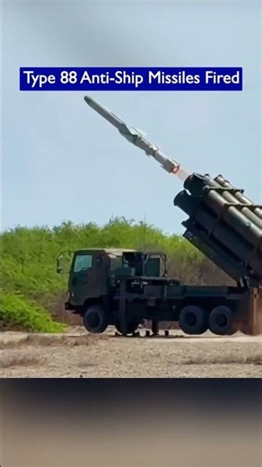 Japanese Type 88 Coastal Missile Battery Launches Dual Anti-Ship Strike!!