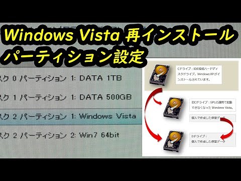 Windows Vista 再インストール時のパーティション設定