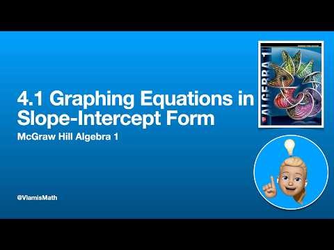 McGraw Hill Algebra 1 - 4.1 Graphing Equations in Slope-Intercept Form