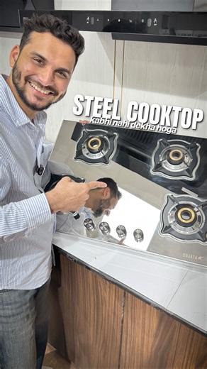 Sourabh Jain on Instagram: "“Steel gas stove ka makeover — and it’s a game changer.” Here’s why this new-gen steel stove is winning hearts: ▫️ Long-lasting build: Thicker steel frame = heavy, stable & durable ▫️ Stronger pan supports: No wobbling, even with heavy cookware ▫️ Large brass burners: Perfect for fast & heavy cooking ▫️ Mess-free cleaning: Built-in drip tray catches all spills ▫️ Top-mounted knobs: Hob-style control + super easy to use ▫️ Sleek design: Slim, modern, and aesthetically 