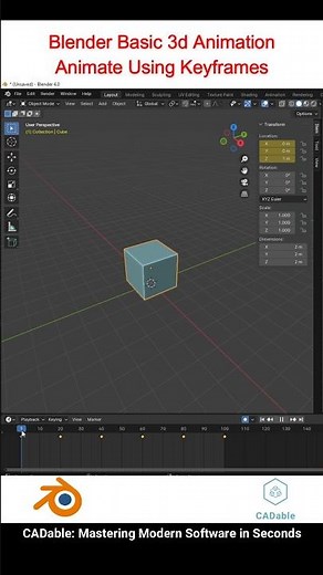 Blender Basic 3d Animation - Animate Using Keyframes #blenderanimationkeyframes #blenderanimation