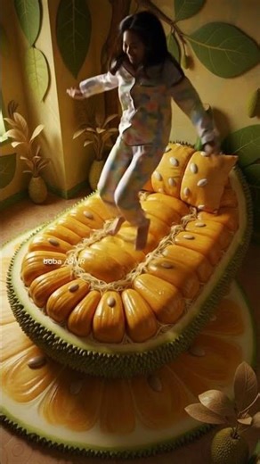 【ASMR】Tropical Dream Fruit Bed Paradise | Coconut Jackfruit Lychee | Relaxation 🌙💤 #asmr #bed #boba