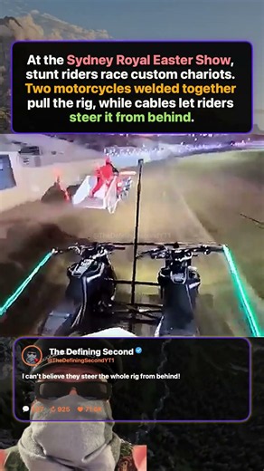 Two Motorcycles Pull One Wild Chariot Race 🤯