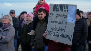 Abendschau - Der Süden: Neue Stromautobahnen: Protest gegen Umspannwerk in Kirchroth