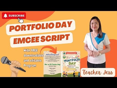 PORTFOLIO DAY SAMPLE EMCEE SCRIPT || Teacher Jess
