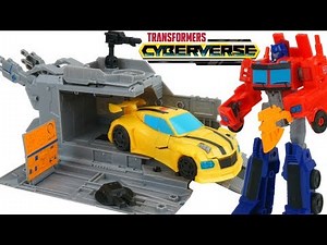 Transformers Cyberverse Optimus Prime Trailer Battle Station Warrior Class Megatron Bee Cartoon