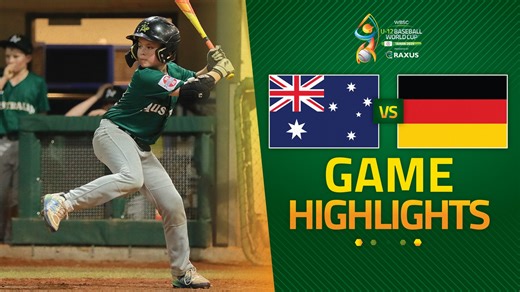 13K views · 98 reactions | HIGHLIGHTS |  Australia   Germany WBSC U-12 Baseball World Cup 2025 Opening Round | Game 18 #BaseballWorldCupU12 | WBSC | Facebook