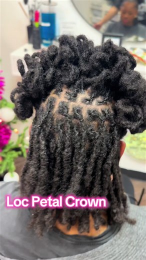 Loc Petal Crown #wonenlocstyles #locstyles #locpetals