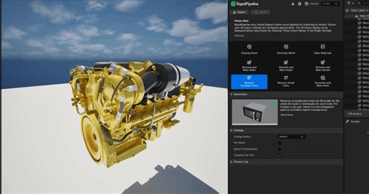 A New UE Plugin to Optimize CAD & 3D Models for High Performance