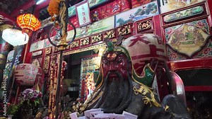 Guan Yu culture ancient history religion statue asia chinses new year snack 2024 2025 god guan yu traditional china buddhism antique shrine guardian thailand legend hero pray soldier faith sword honor
