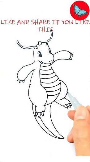 How To Draw Pokemon - Dragonite short