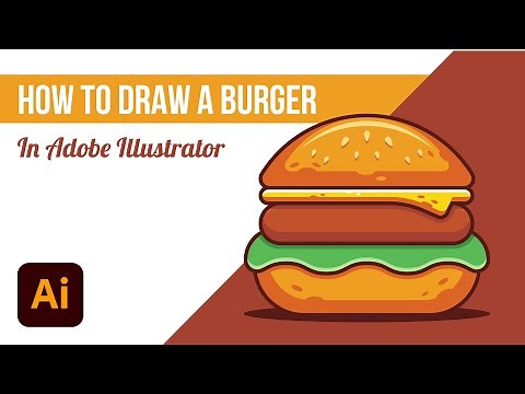 How to design a Burger vector Illustration using Adobe Illustrator. (No drawing skills needed)