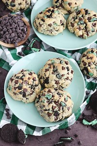 Mint Oreo Chocolate Chip Cookies - Baking with Blondie