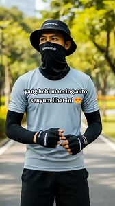 Paket Hemat Murah Topi Bucket (Shmn) Sarung tangan Setengah Jari Baff Deker Spandex Hitam | Pemancingan Bagan Pinggir MasReno