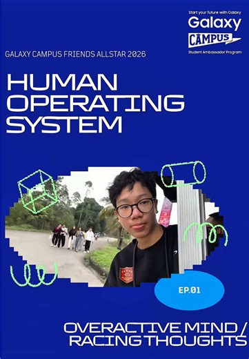 #LEQUANGHIEUXGCFs Bạn đã bao giờ tò mò về những thói quen, hành vi lạ kì, khó hiểu của mình chưa? Nếu rồi thì chào mừng đến với hành trình giải đáp Human Operating System nào. EP.01:Overactive mind/ Racing thoughts-Tâm trí hoạt động quá mức và hiệu suất vào ban đêm. #GalaxyCampusFriendsAllStar #GalaxyCampusFriendsVN #MakeYourVoiceCount #GalaxyAI P/S: Prefrontal Cortex - PFC