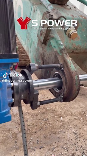 S POWER portable line boring machine #lineboring #repair #machining #portable #excavator #engineering #machinist