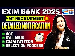 EXIM Bank Recruitment 2025 | EXIM Bank Management Trainee Syllabus, Age, Exam Pattern | Full Details