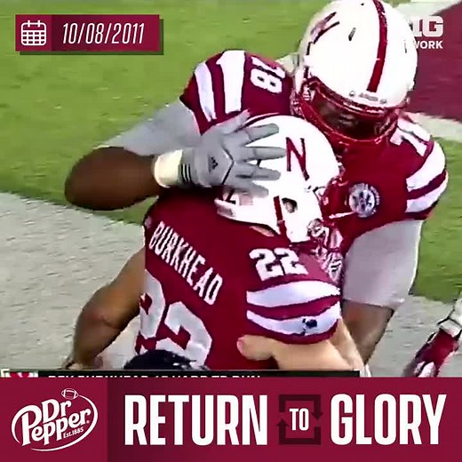 55K views · 834 reactions | First B1G home game  First B1G win  Rex Burkhead's late heroics led Nebraska to its biggest comeback ever in 2011 vs. Ohio State.  Dr Pepper #TheOneFansDeserve x #DrPepper | Big Ten Network | Facebook