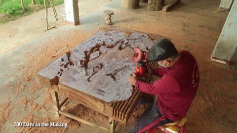 How Did We Carve This Giant Wooden Wall Art?