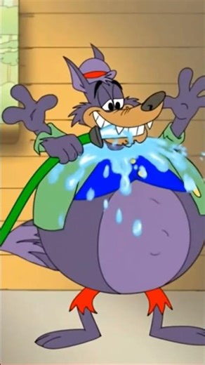 Wolf Gets Water Hose Inflation Pop