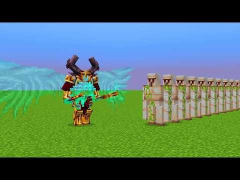 Skeleton Angel vs Infinite Iron Golem! - Minecraft Mob Battle