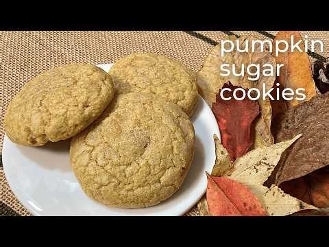 Pumpkin Sugar Cookies | Soft, Chewy Fall Cookies| Real Pumpkin| Made in Your Own Kitchen!