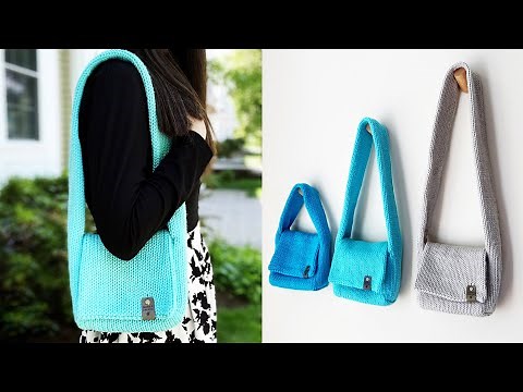 How to Knit a Messenger Bag Purse! (Circular Knitting Machine Pattern & Tutorial)