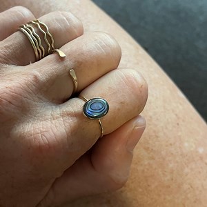 Abalone Paua Ring - Etsy