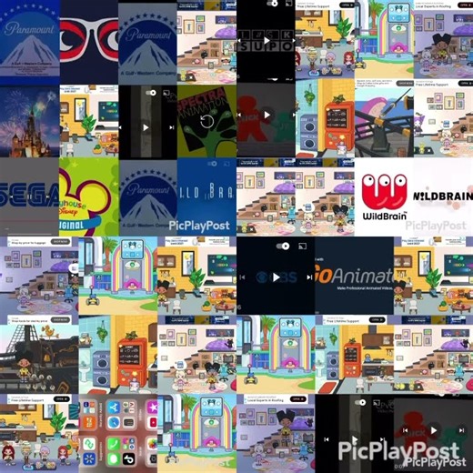 A lot of logos played at once 64 parison