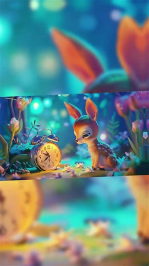 Shorts 216 The Little Deer and the Lost Time Clock #cute #bedtimechannel #bedtimefun #love