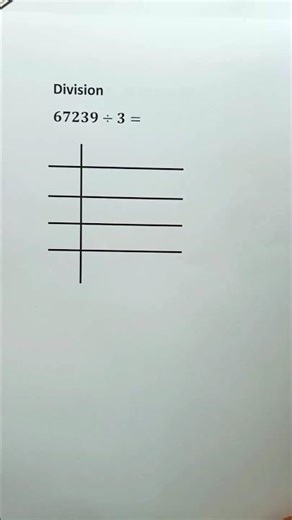 solve division equation 67239➗3=📚🖊️#division #arithmetic #mathematics