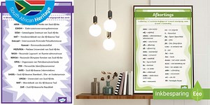 Senior Fase - Afrikaans - Akronieme en Afkortings - Plakkaat (KABV-belyn)