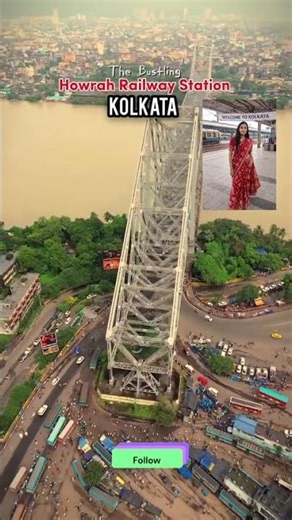 Howrah bridge and howrah station ❤️ #howrahbridge #howrahstation #howrahrailwaystation #Howrah