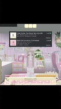 Minecraft Kawaii furniture 🥐🍥⋆. 𐙚 #minecraft #furniture #kawaii #mcpe #cutecore #minecraftbuild ˚